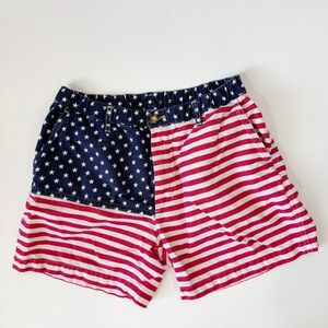 Chubbies USA American Flag Stars and Stripes Shorts Size Medium 5” Inseam